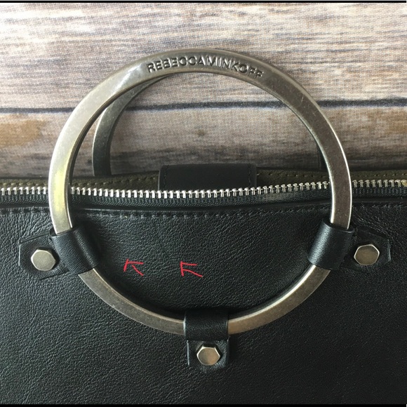 Rebecca Minkoff Black Leather Ring Satchel Bag - Picture 5 of 8